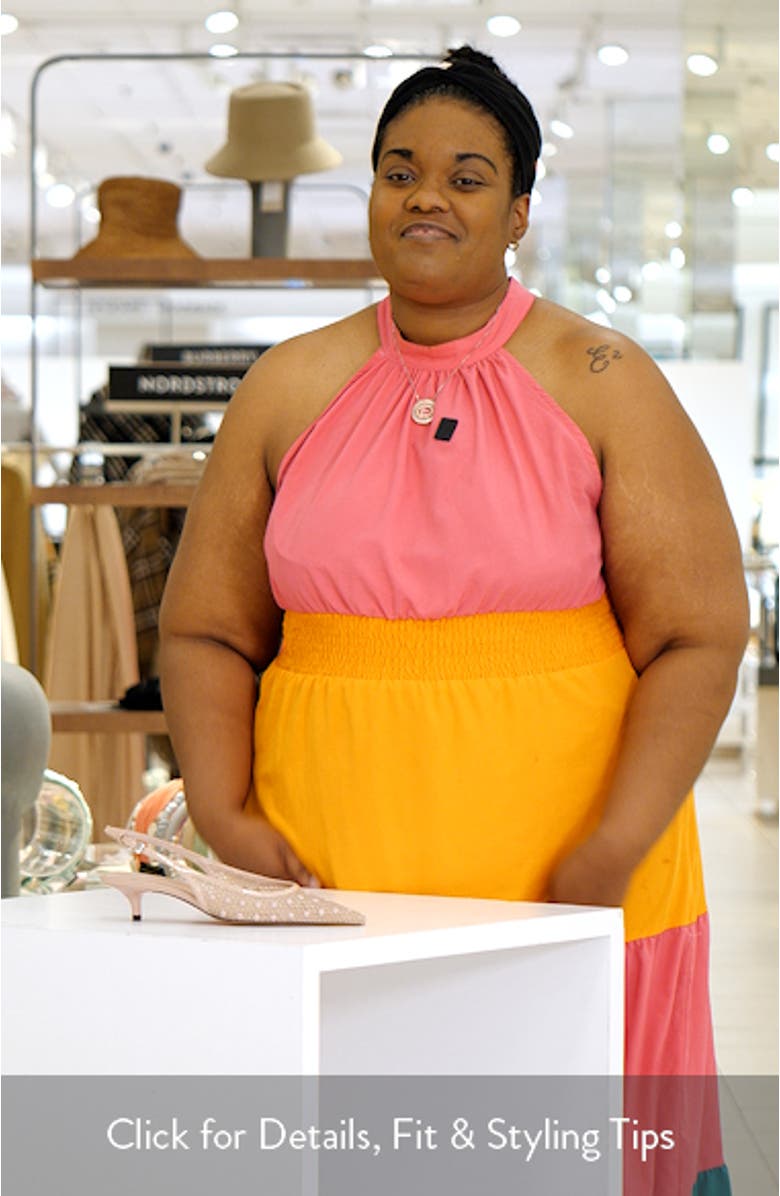 Slingback Pointed Toe Kitten Heel Pump, sales video thumbnail