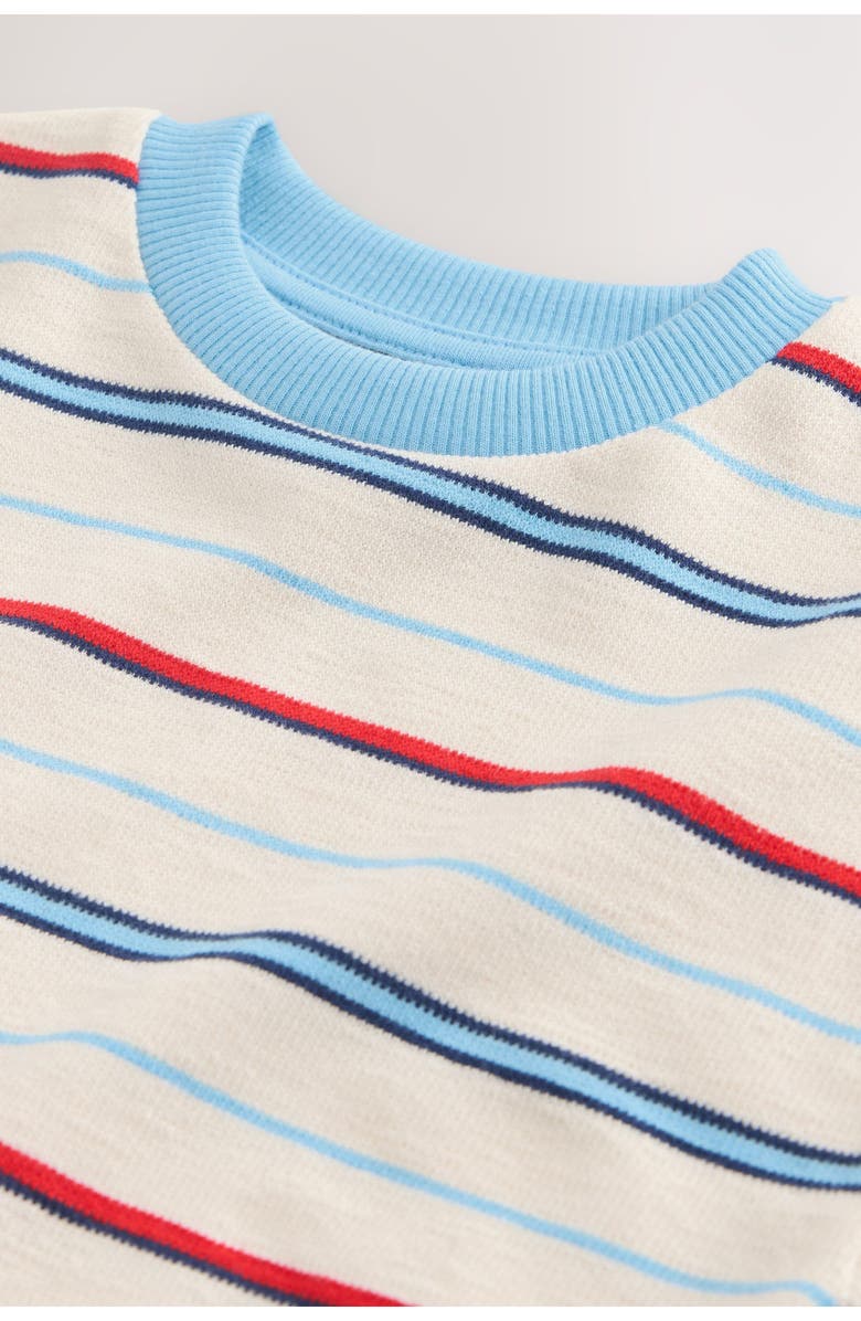 NEXT Kids' Oversize Stripe Cotton Ringer T-Shirt, Alternate, color, Ivory Multi
