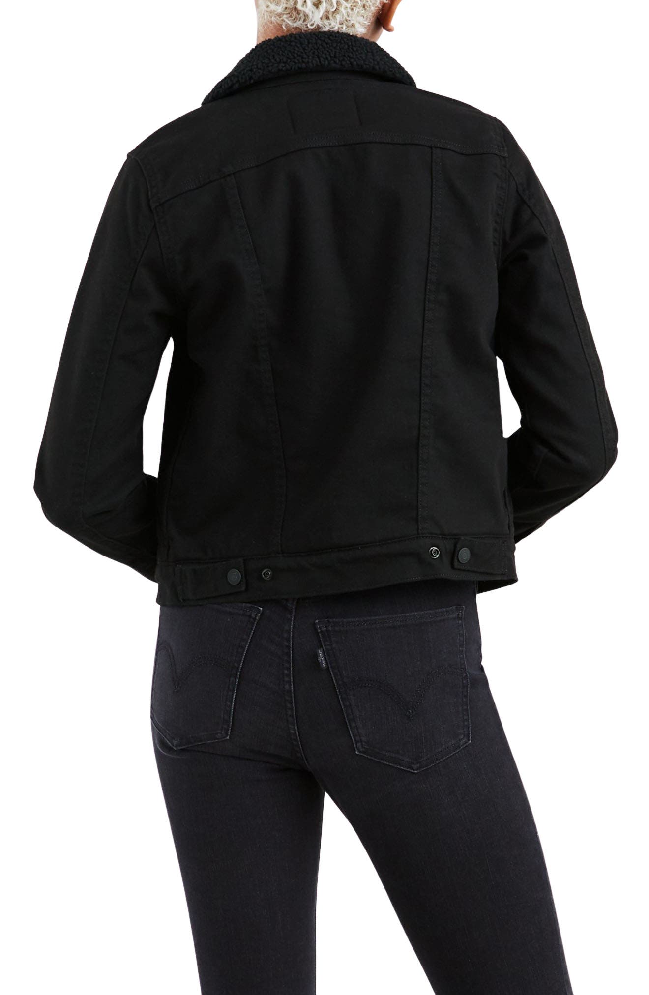Original Faux Shearling Lined Trucker Jacket - image 2