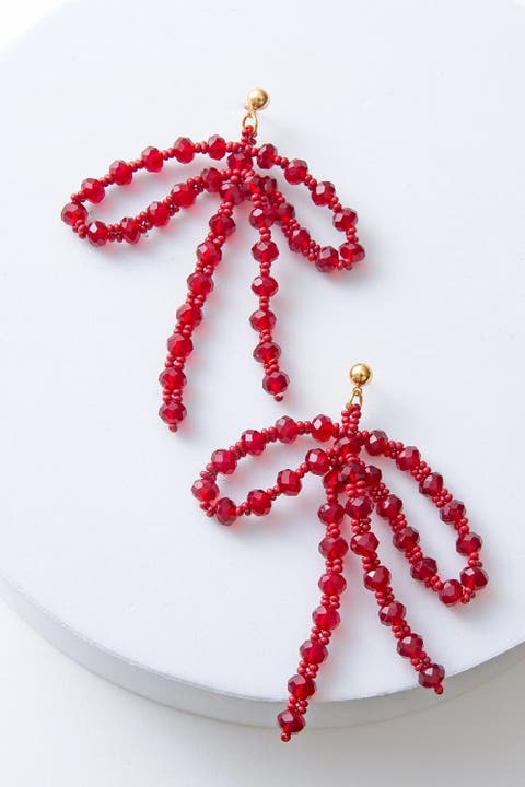 Maraschino Bow Earrings