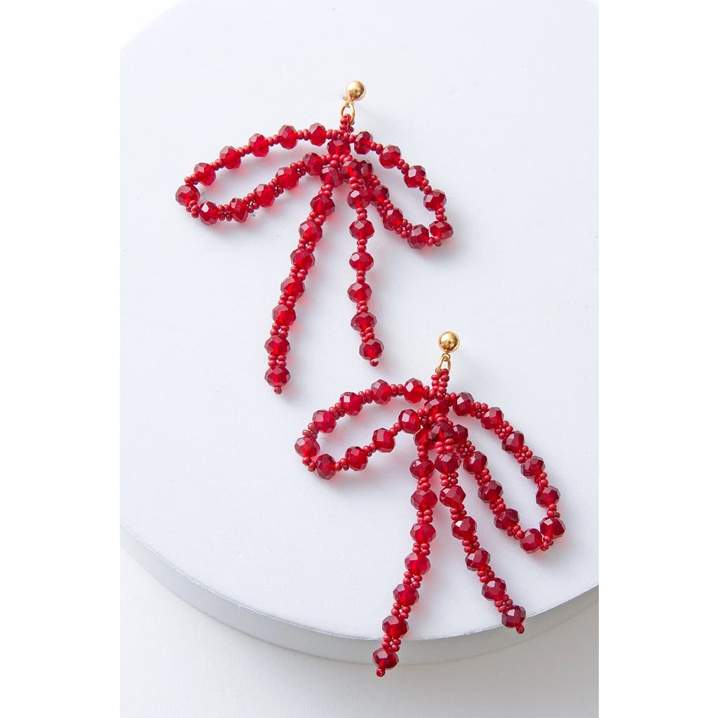 Noonday Collection Maraschino Bow Earrings In Red