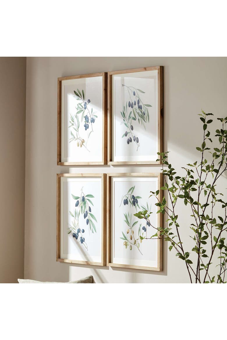 Olive Stems Study Set Of 4, Alternate, color, Green