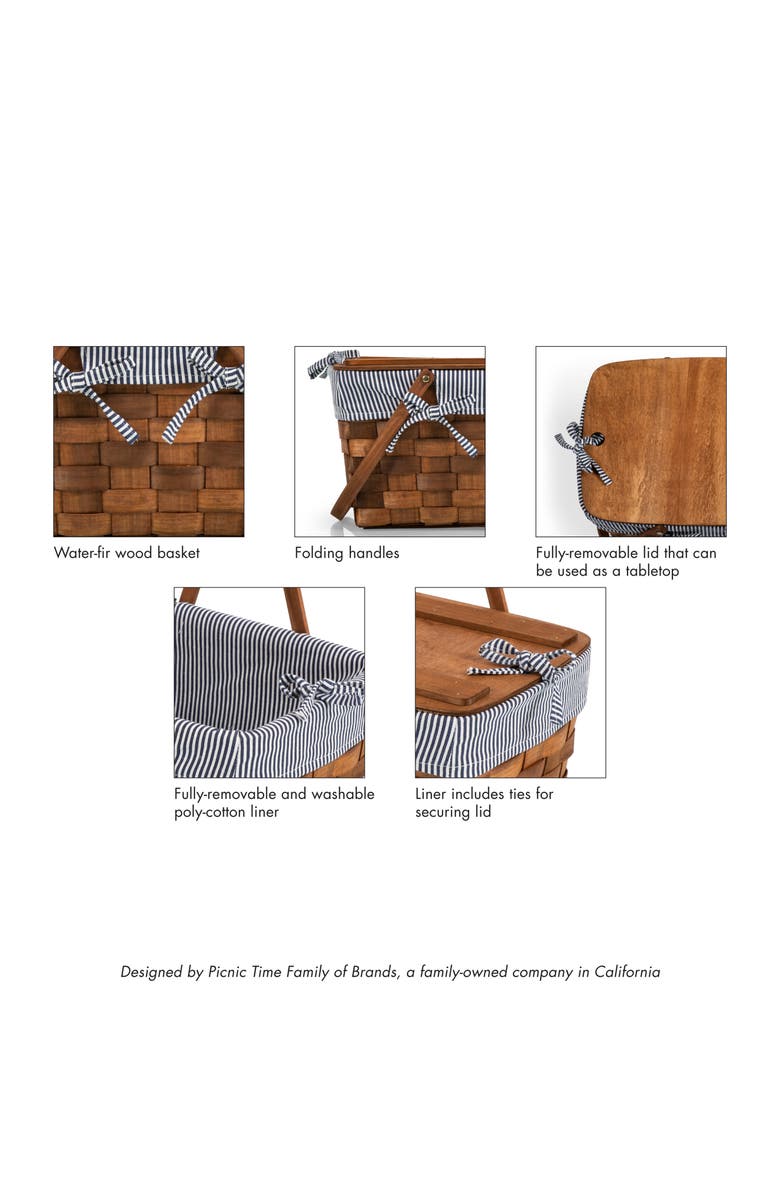 Picnic Time Kansas Picnic Basket, Alternate, color, Blue