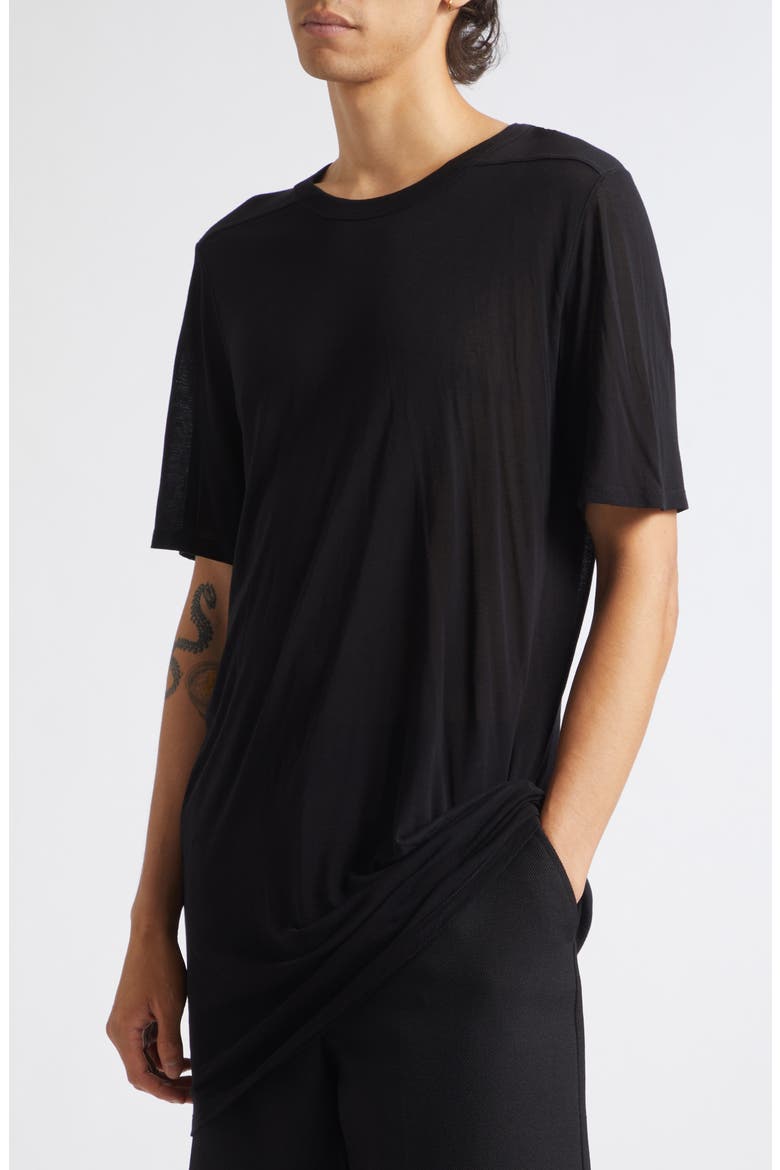 Level T Longline T-Shirt, Alternate, color, BLACK