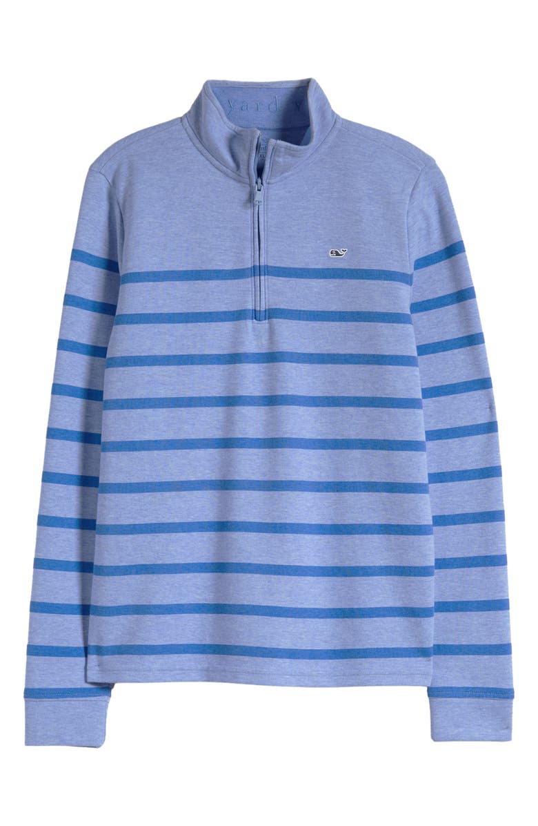 vineyard vines Kids' Saltwater Breton Stripe Quarter Zip Pullover, Main, color, 