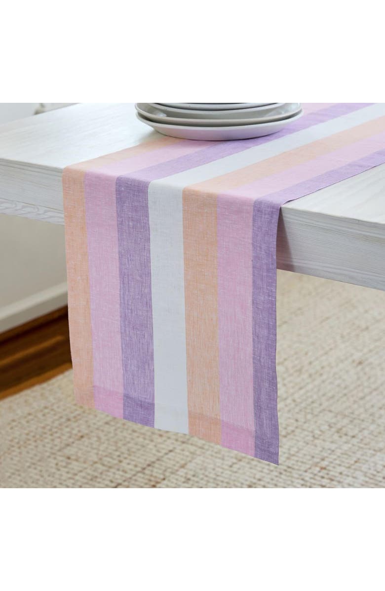 Solino Home Linen Table Runner - Gelato Stripe, Alternate, color, Gelato