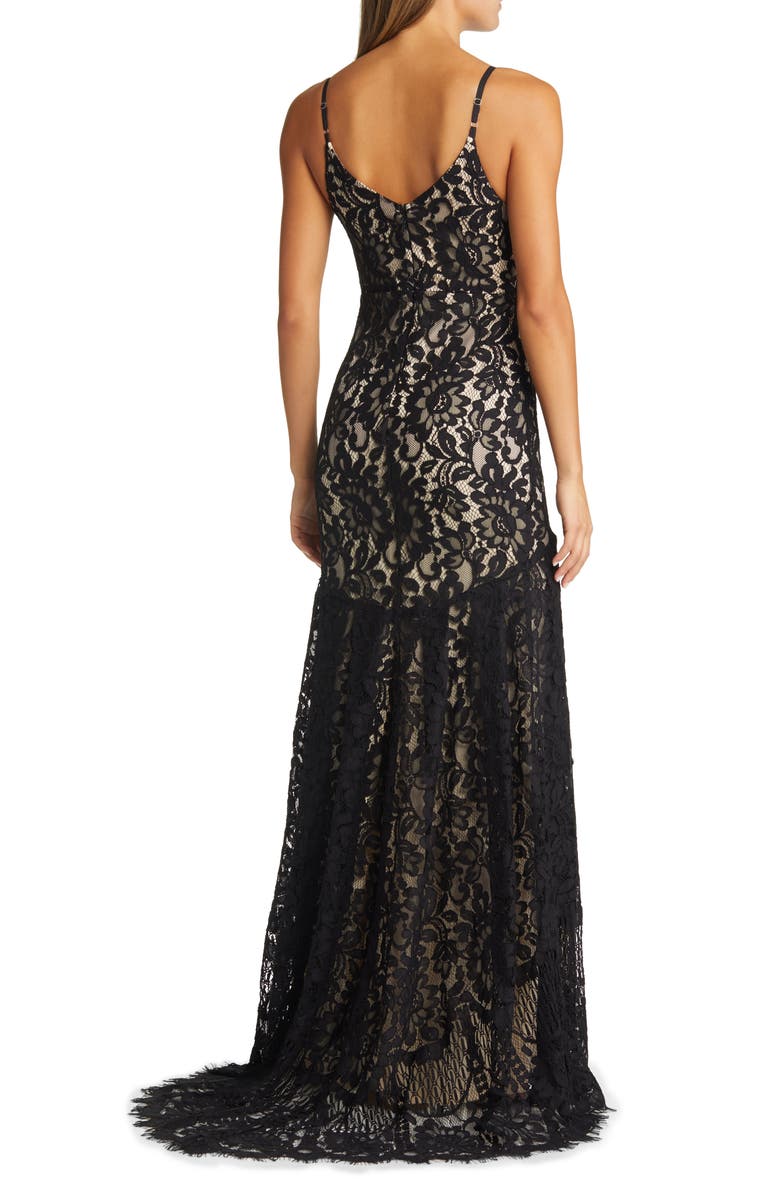 Lulus Flynn Lace Gown with Train, Alternate, color, 