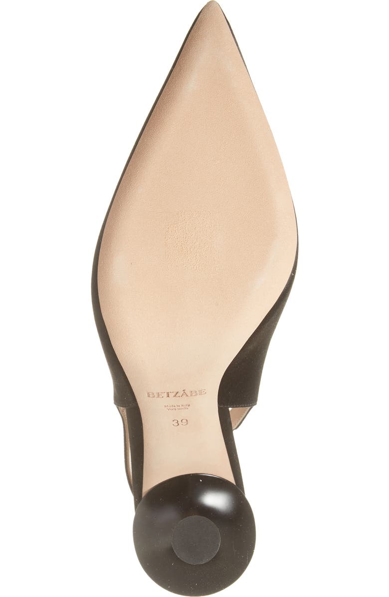 BETZÁBE Eva Crystal Slingback Pump, Alternate, color, Black Satin