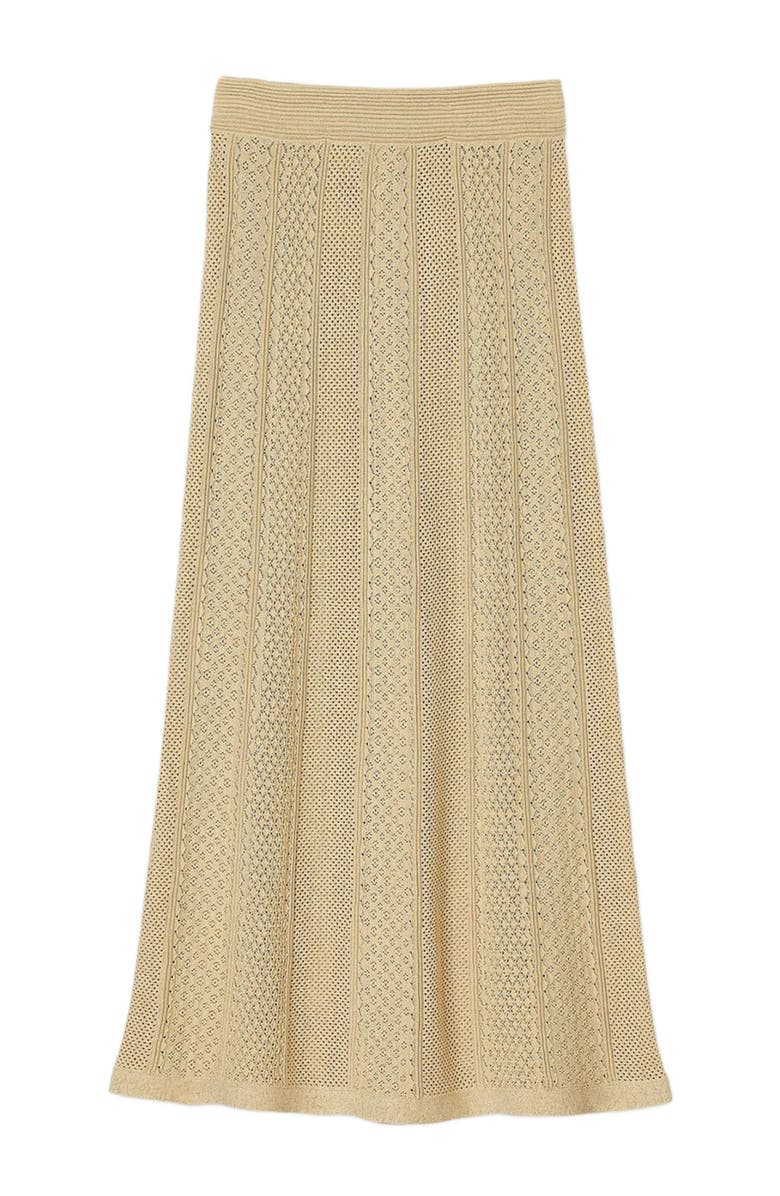 SANDRO Pointelle knit maxi skirt, Alternate, color,