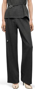 MANGO Straight Leg Pull-On Pants