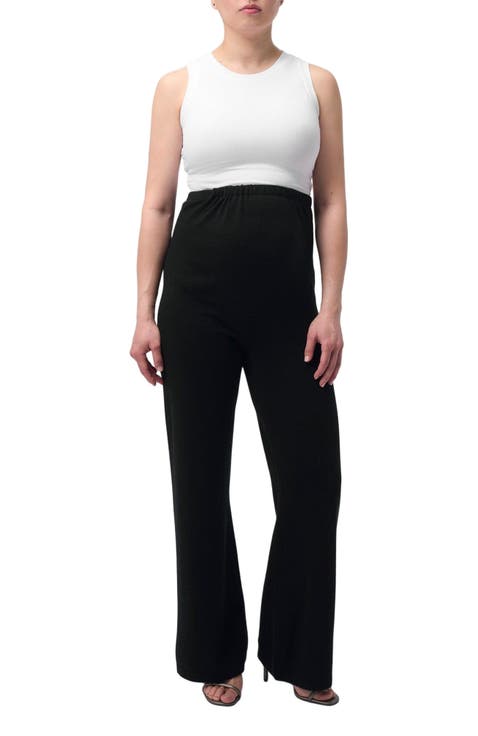 Wide-Leg Knitted Maternity Cashmere Pants