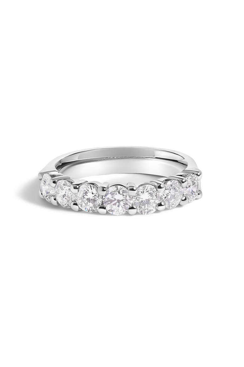 14K Gold 1 1/2 Ctw Diamond 7 Stone Band Ring, Main, color, White Gold