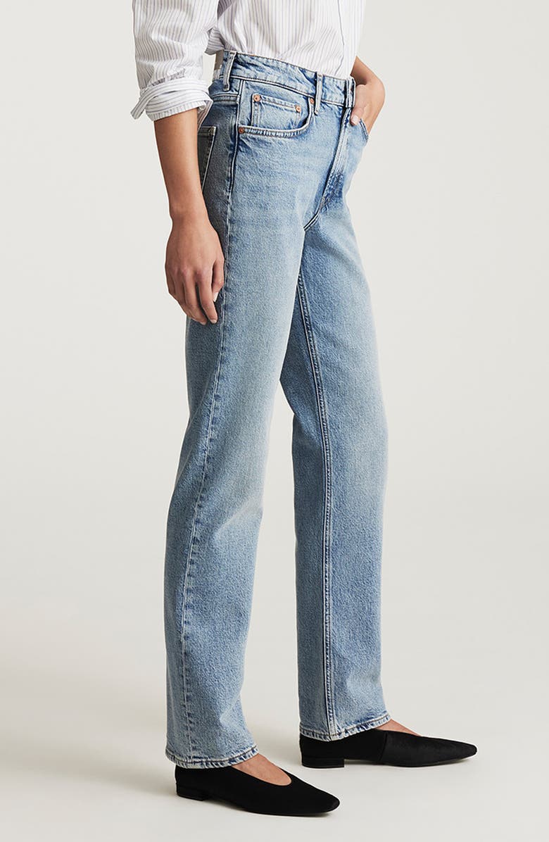 Mavi Jeans New York High Waist Ankle Straight Leg Jeans, Alternate, color, Dark Vintage Classic