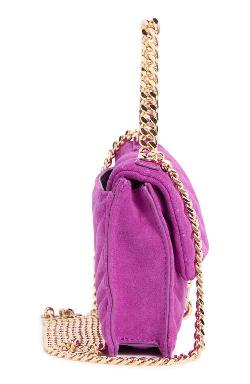 Rebecca Minkoff Edie Chevron Quilted Leather Shoulder Bag In Purple