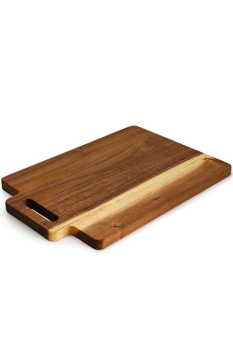 Megachef 16.5 x 11 Inch Acacia Wood Rectangle Serving Board with Handle, Alternate, color, Acacia