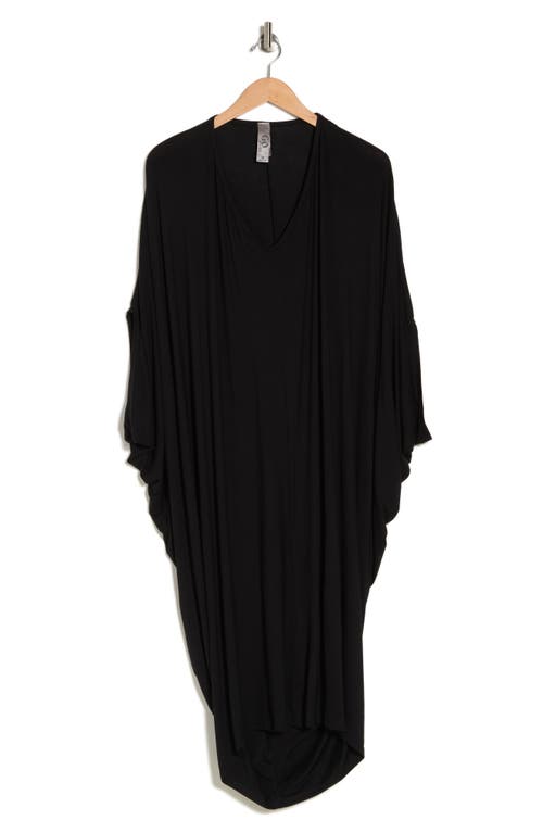 Go Couture Dolman Batwing Sleeve Midi Dress In Black