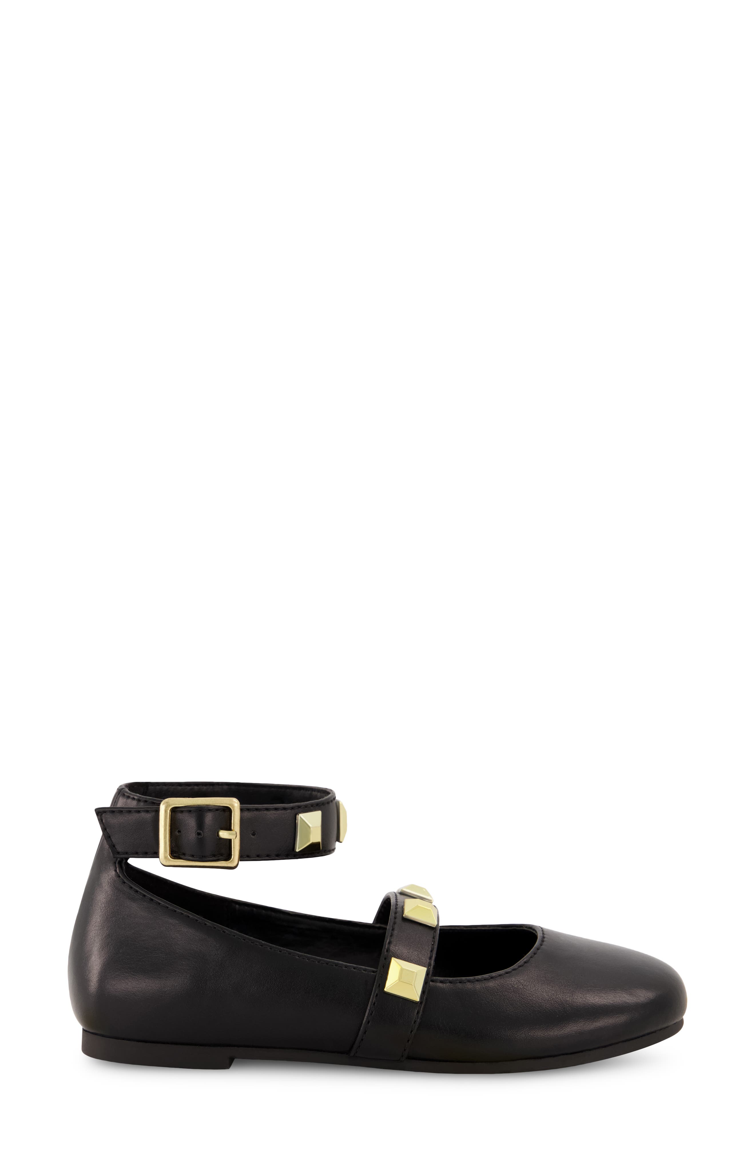 Marc Fisher Tashi Ankle Strap Flat, Alternate, color, Black
