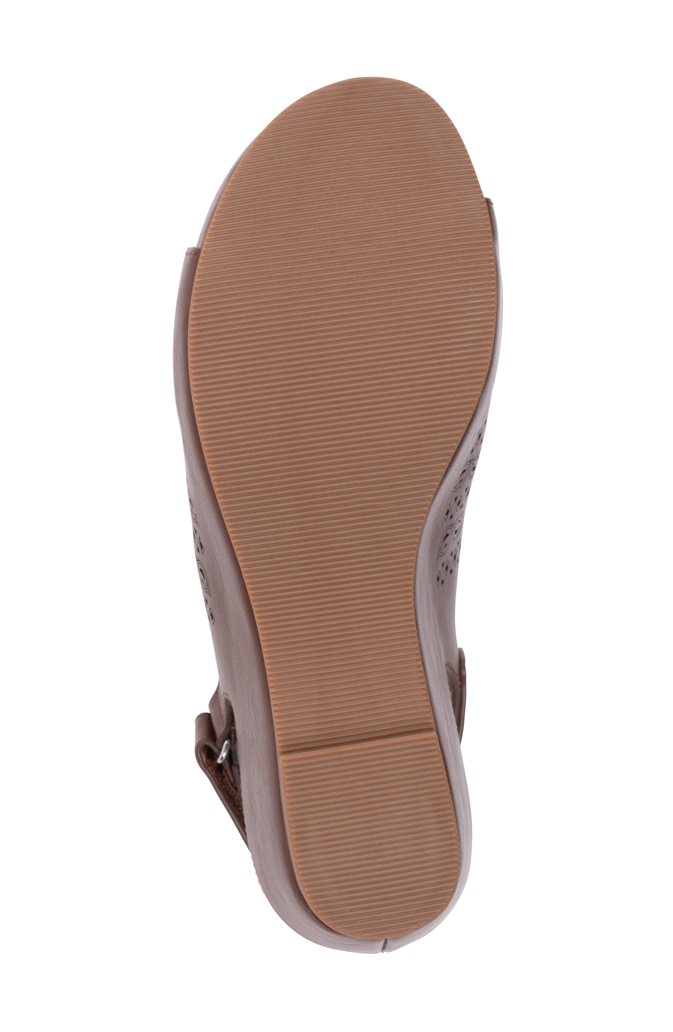 Mahina Wedge Sandal, Alternate, color, BROWN