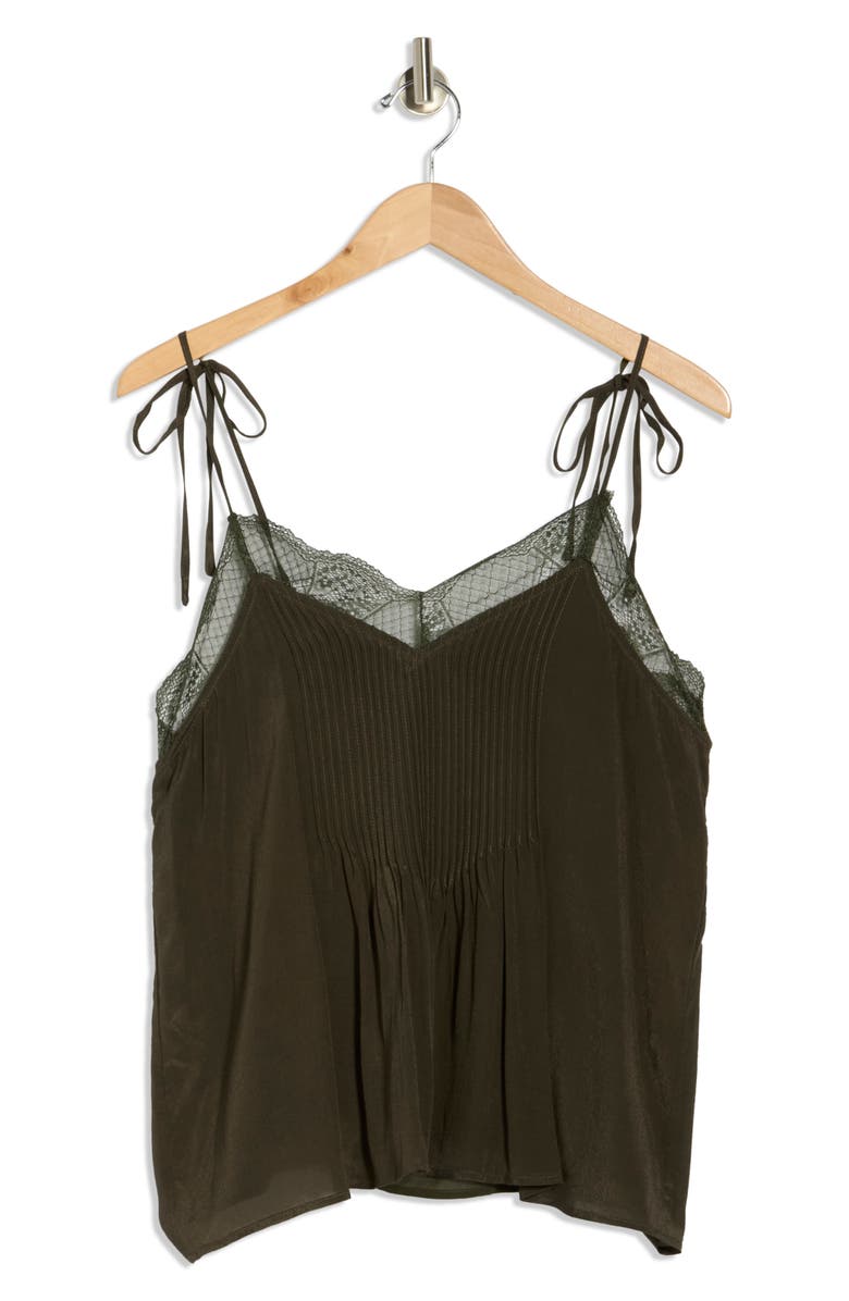 CIEBON Syvan Lace Trim Tank, Alternate, color, Green