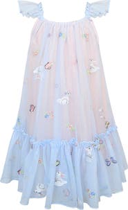 Zunie Kids' Embroidered Bunny Dress