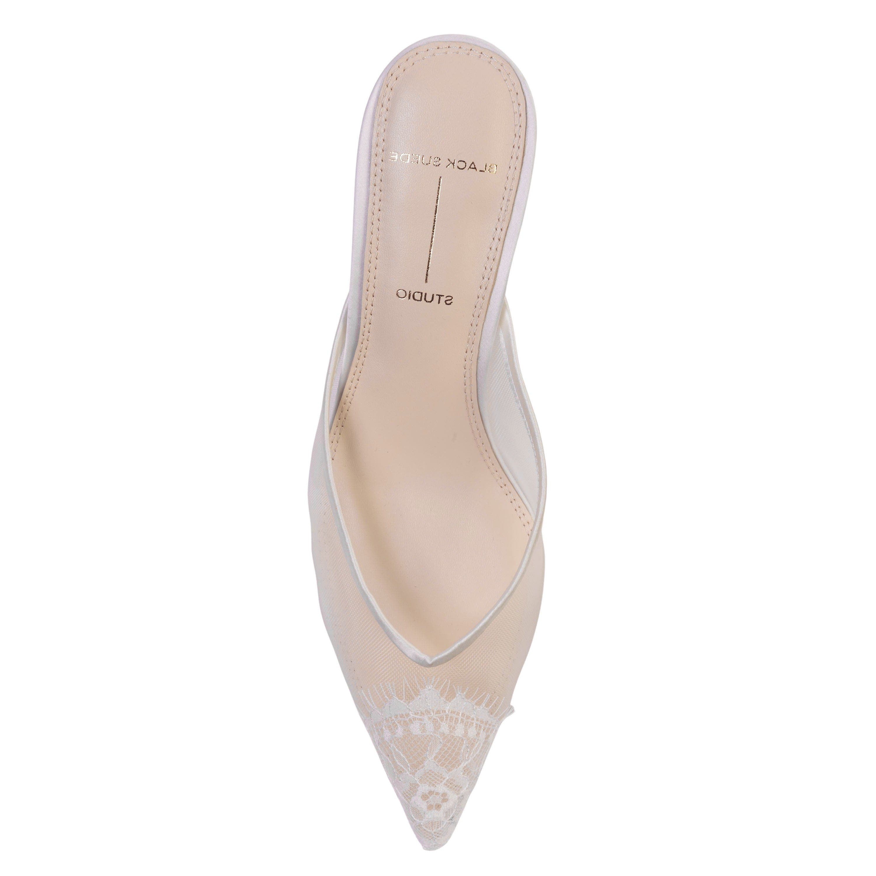 Cara 50 Mesh Mule, Alternate, color, White Mesh