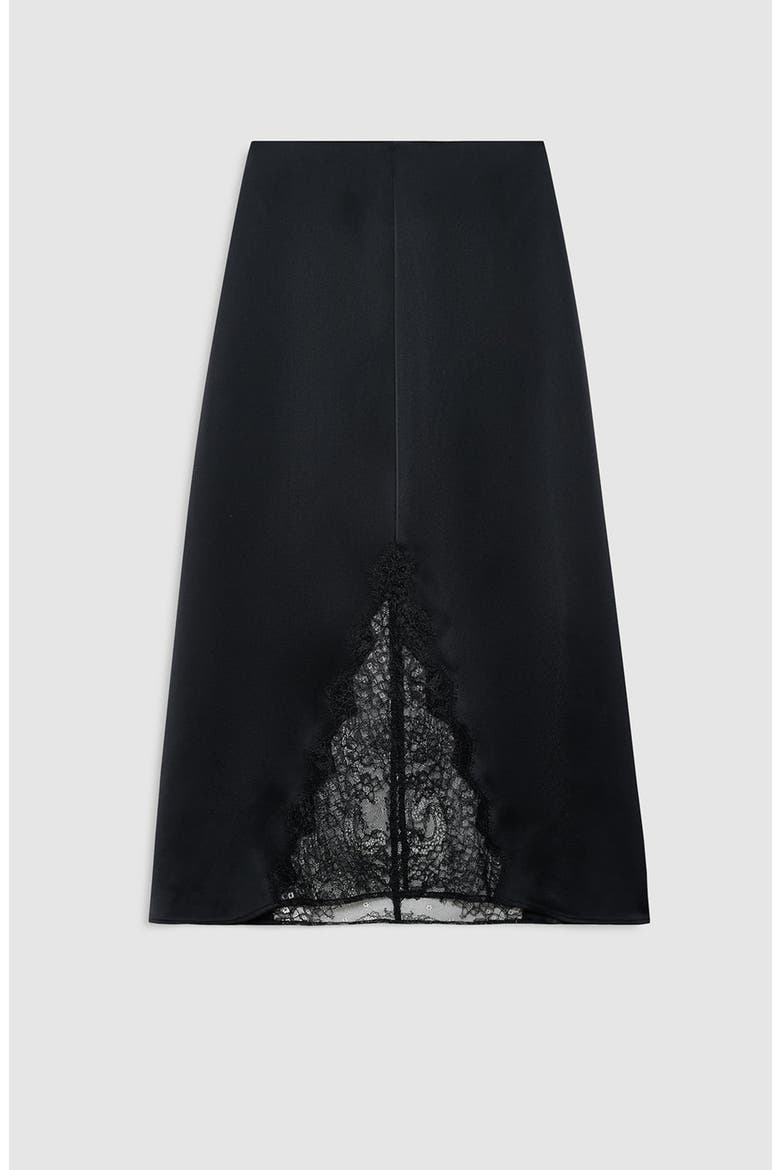 Malou Skirt, Alternate, color, Black / Black Lace