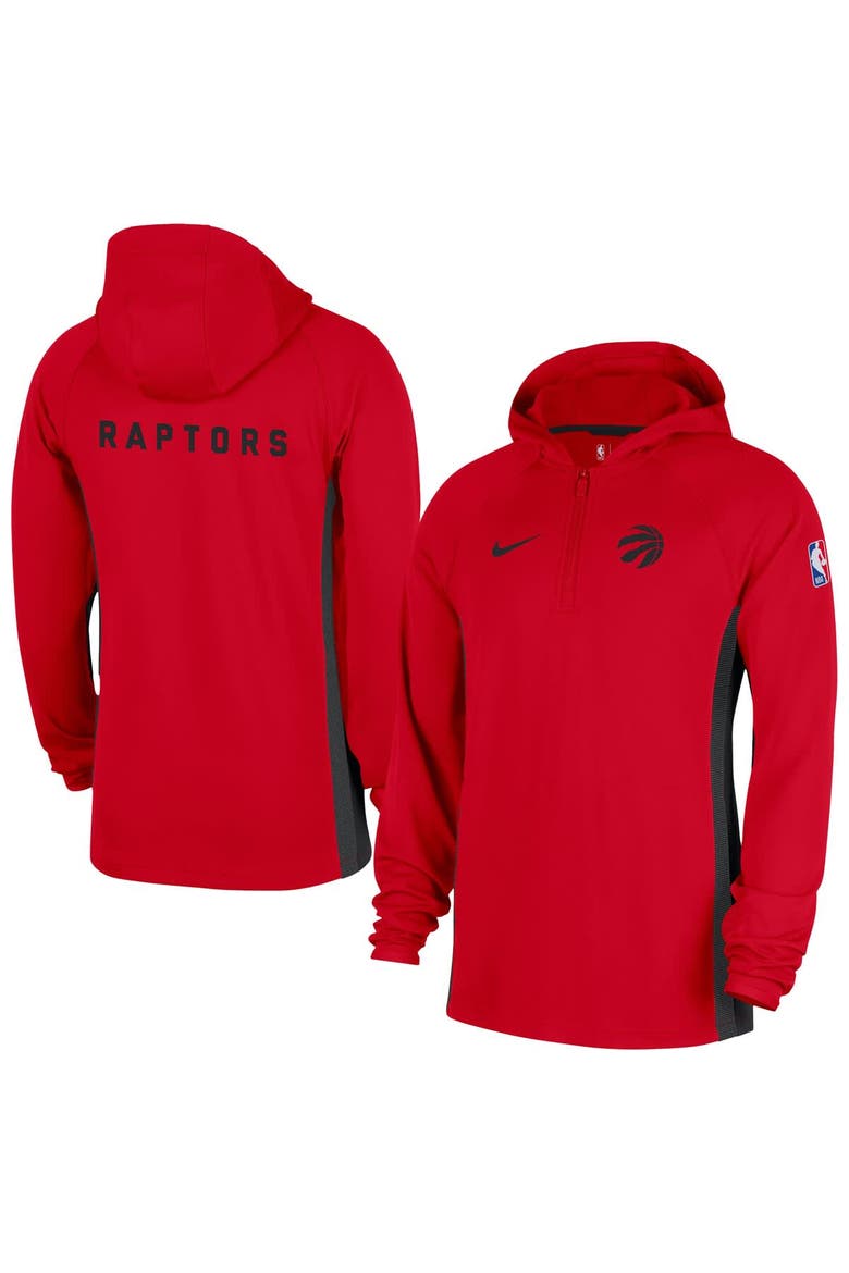 Men's Nike  Red Toronto Raptors Authentic On Court Zone Quarter-Zip Dri-FIT Hoodie Jacket, Main, color, Red