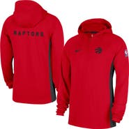Nike Men's Nike  Red Toronto Raptors Authentic On Court Zone Quarter-Zip Dri-FIT Hoodie Jacket