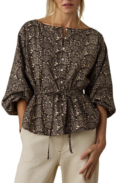 Faye Coastal Poplin Top