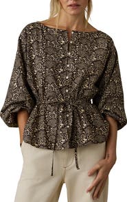 Faherty Faye Coastal Poplin Top