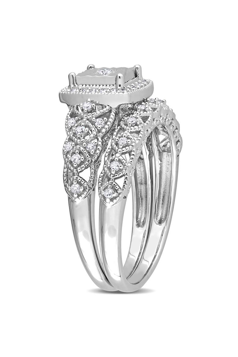 Diamond Engagement Ring Set - 0.28ctw, Alternate, color, SILVER