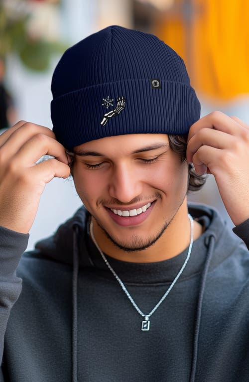 Dalix Chill Touch Beanie In Navy Blue