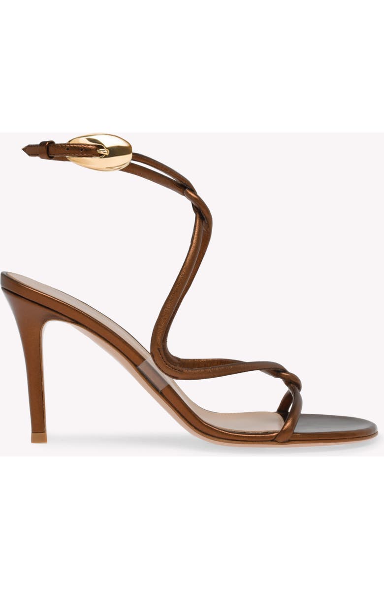 Gianvito Rossi Jungle Mamba 85 Sandals, Main, color, Metallic Brown