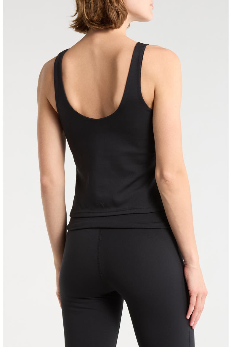 Lux Crop Bra Tank, Alternate, color, BLACK
