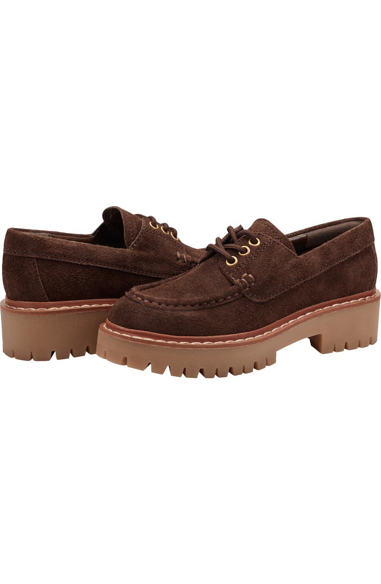 Marc Fisher LTD Nerida Platorm Derby, Alternate, color, Dark Brown Suede
