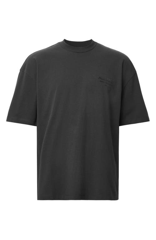 Allsaints Xander Short Sleeve Crewneck Graphic T-shirt In Black