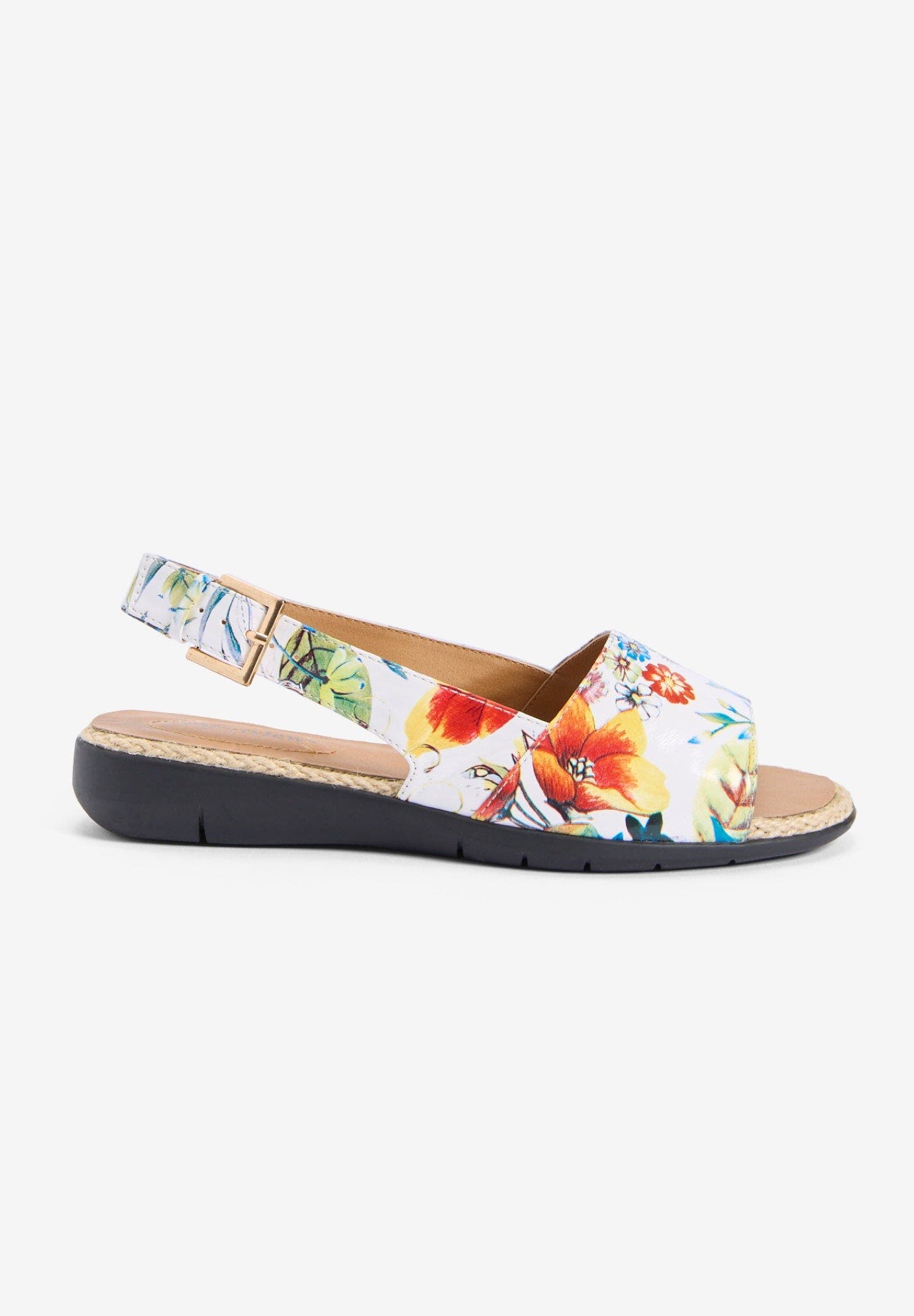 The Adele Sling Sandal, Alternate, color, GARDEN MULTI