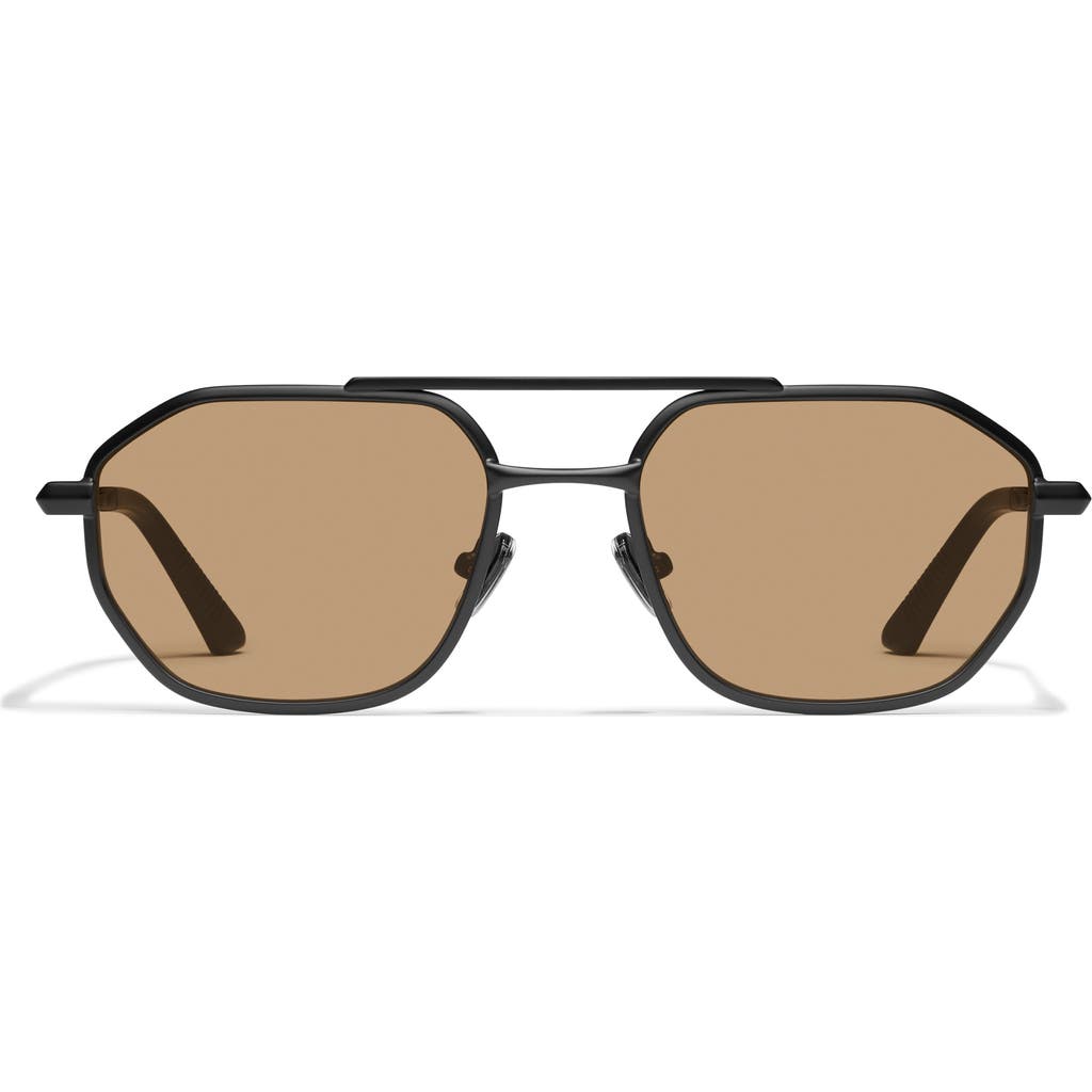 Quay En Route 57mm Aviator Sunglasses In Brown