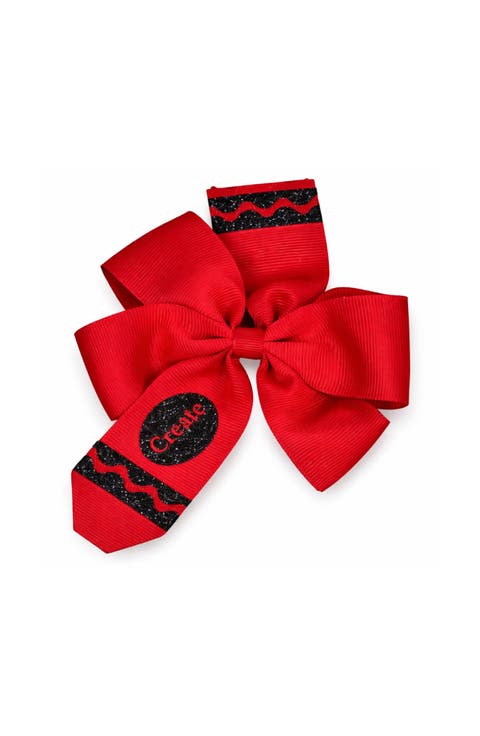 Crayon Back-to-School Hair Bow