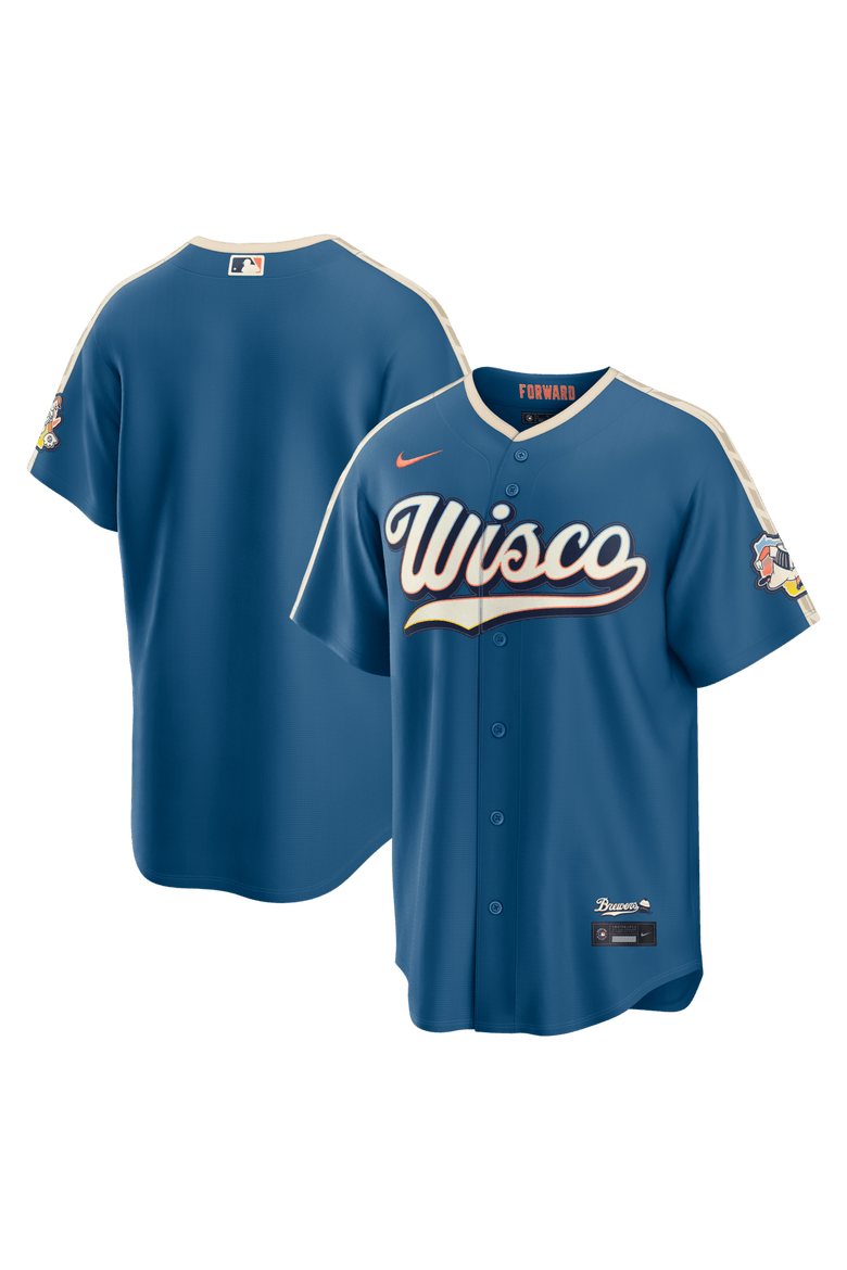 Men's Nike  Mineral Blue Milwaukee Brewers 2026 City Connect Stadium Jersey, Main, color, Mineral Blue