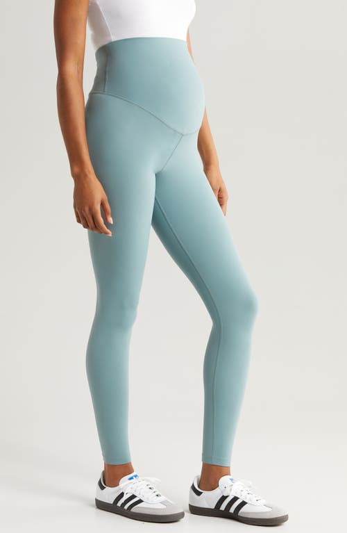 Zella Mamasana Studio Luxe High Waist Maternity Leggings In Grey Thunder