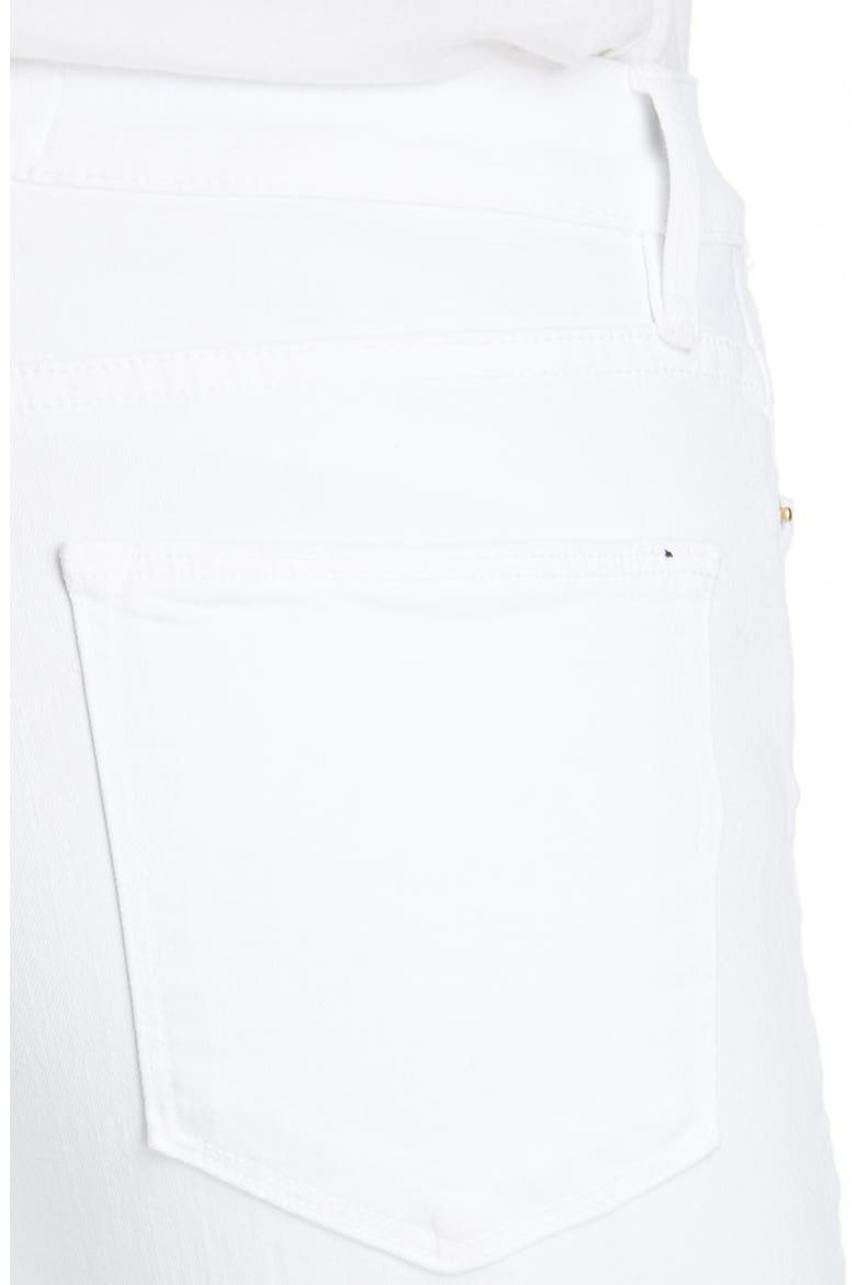 High Waist Ankle Skinny Jeans, Alternate, color, BLANC