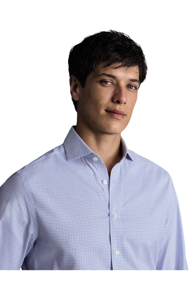 Charles Tyrwhitt Non-iron Performance Check Slim Fit Shirt, Alternate, color, Mid Blue