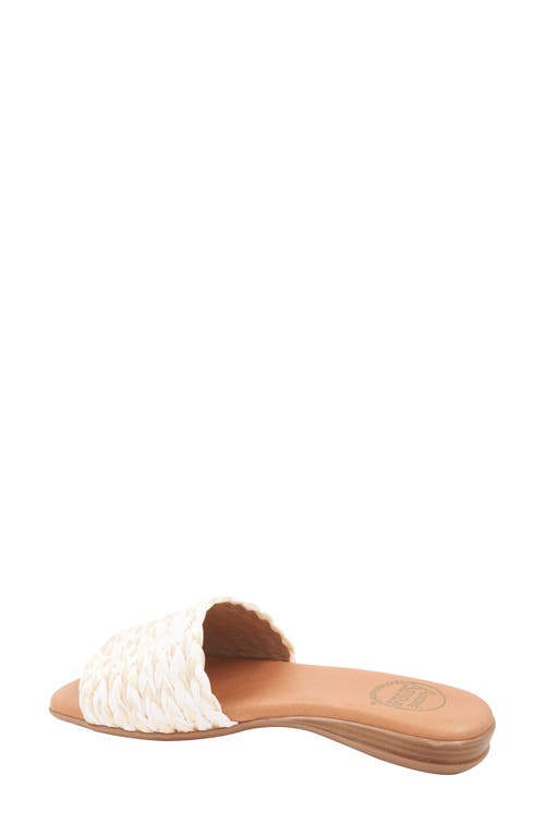 Andre Assous André Assous Nahala Slide Sandal In White/gold