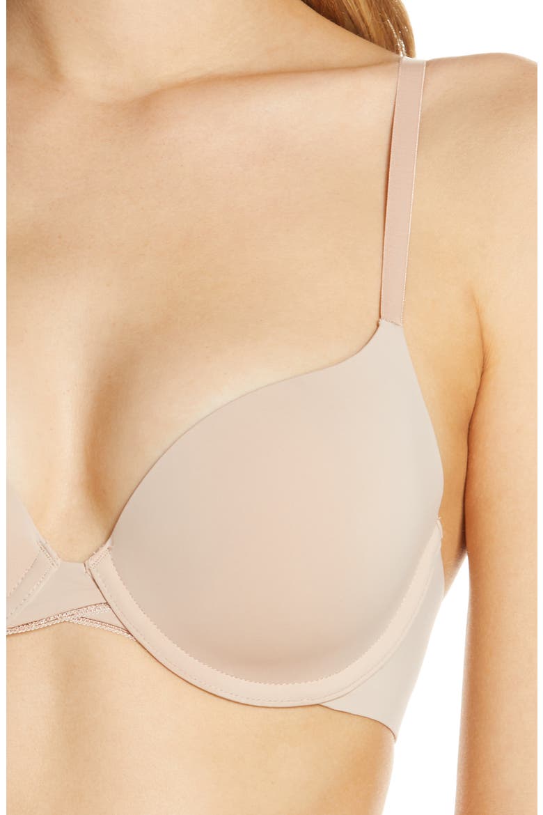 Sleek Micro Underwire T-Shirt Bra, Alternate, color, CHAMPAGNE