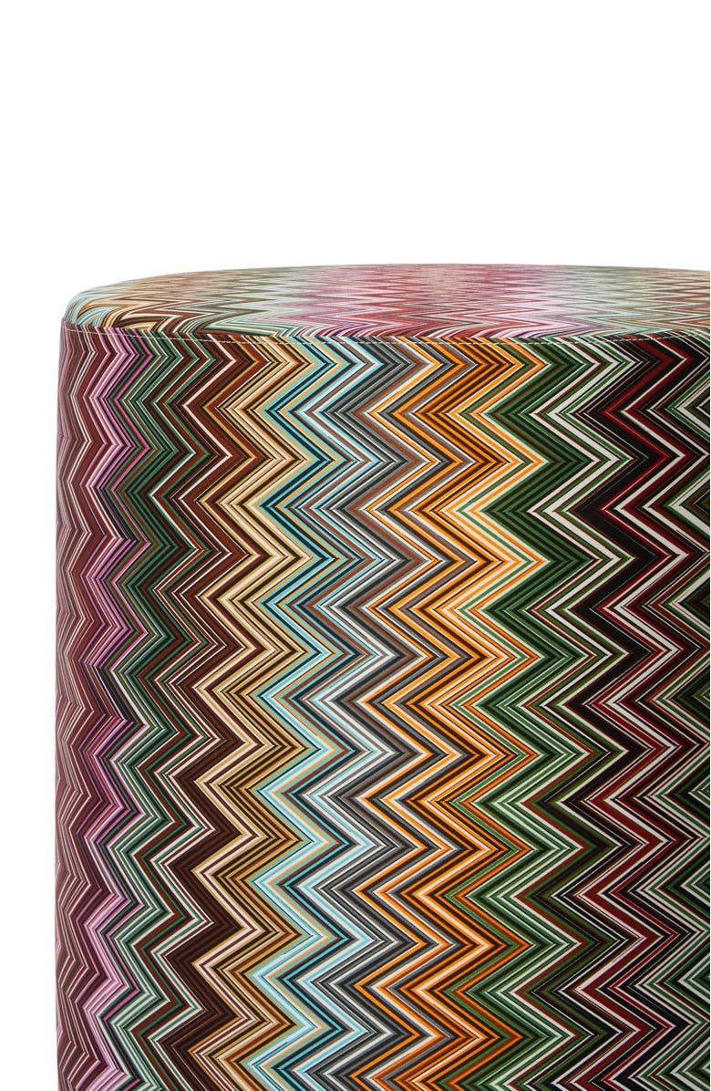 Missoni Home Jarris Cylinder Pouf 45x45, Alternate, color, Orange Multicoloured