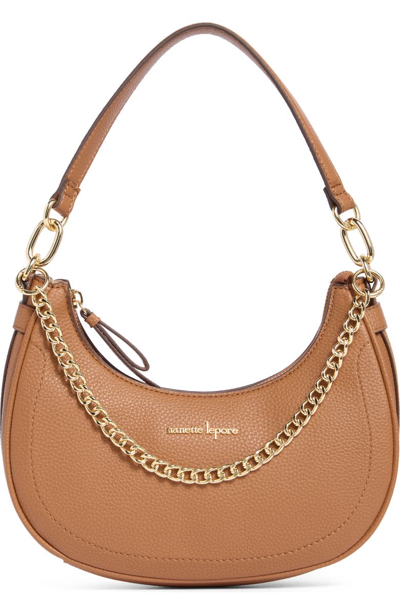 Nanette Lepore Pebble Crescent Baguette Shoulder Bag, Main, color,