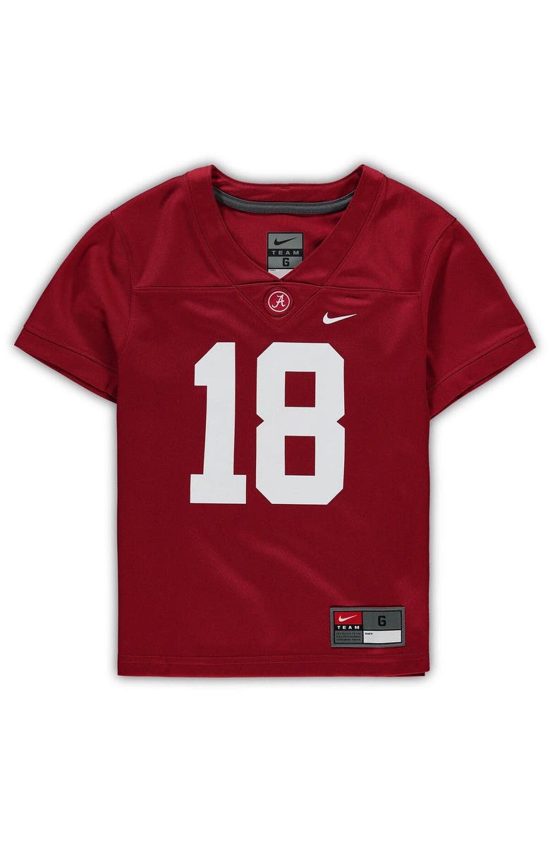 Nike Preschool Nike #18 Crimson Alabama Crimson Tide Untouchable Football Team Jersey, Alternate, color, Crimson