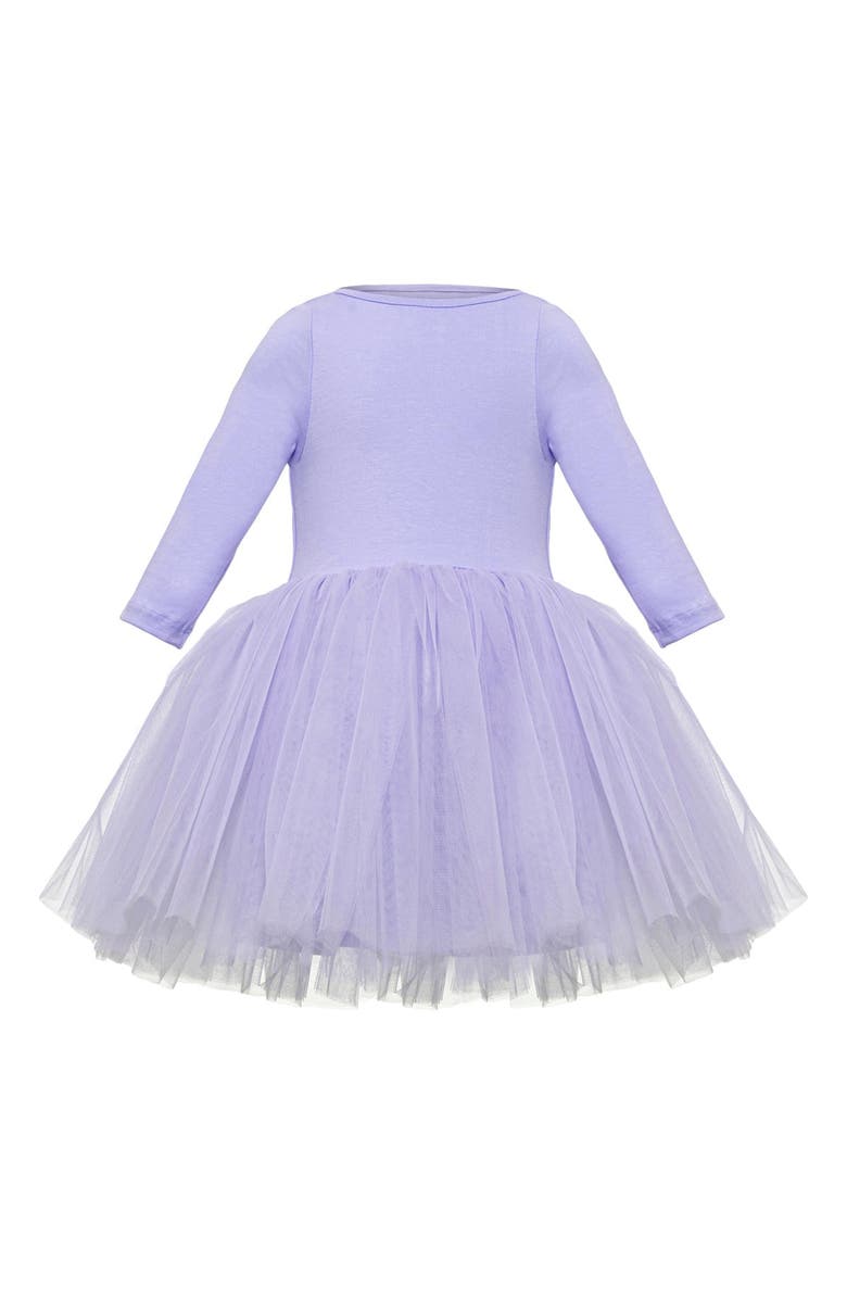 Mini Celebrities Cloud Tulle Dress Set, Alternate, color, Purple Bloom