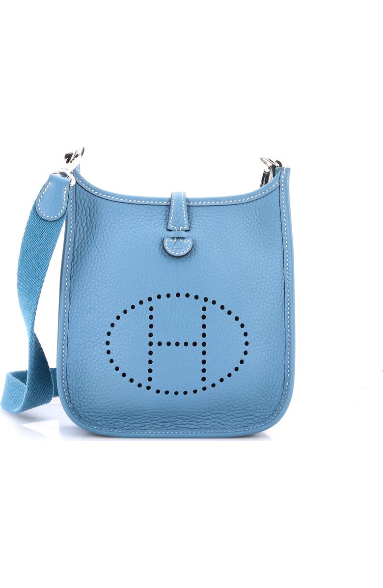 Pre-Owned Hermes Evelyne Bag Gen III Clemence TPM, Main, color, Bleu Jean